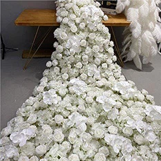 bridal table floral runner