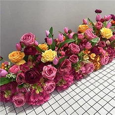 flower garland wedding table