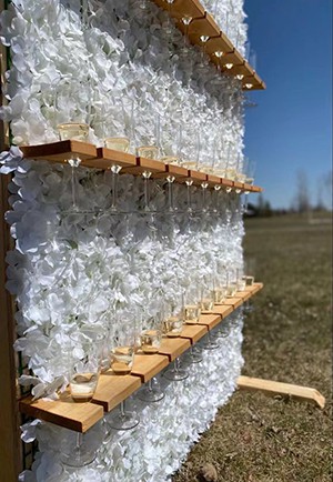 champagne flower wall champagne flower wall