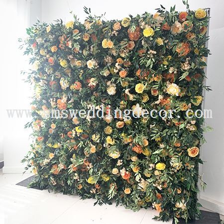 fabric flower wall backdrop