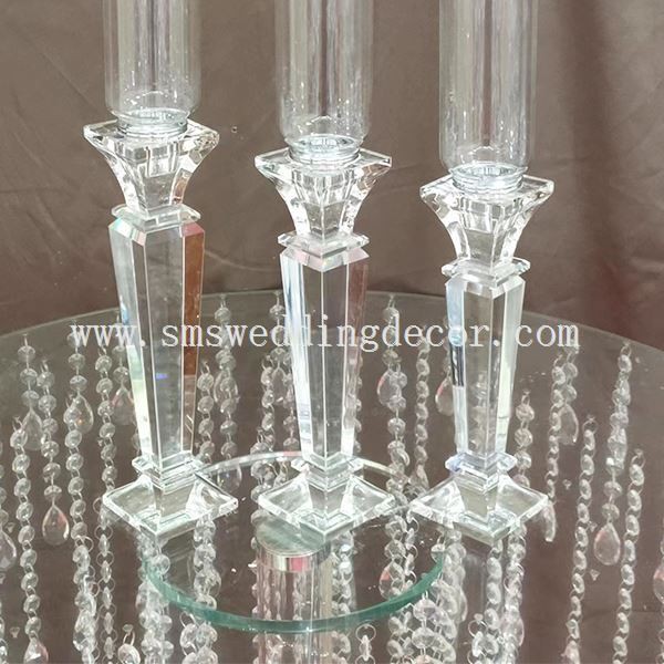 Koupe Glass Candlestick Holders