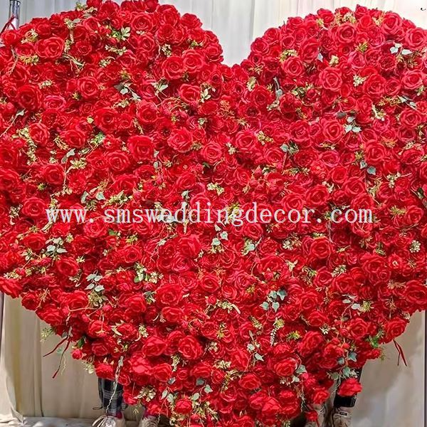 floral heart backdrop for wedding