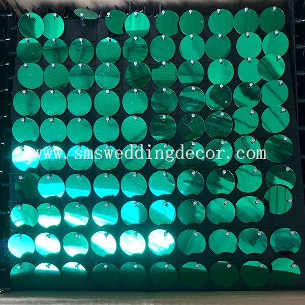 sequin wall panel green