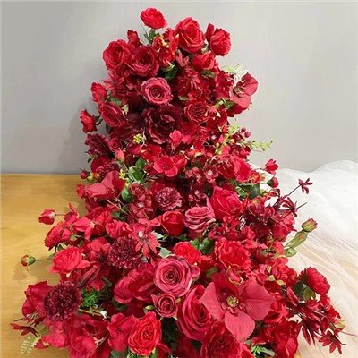 Sou entènèt jwèt Bridal Table Floral Runner
