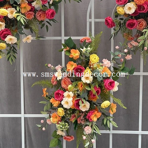 wedding arch hanging flowers