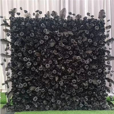 Black Rose Feather Wall